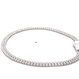 Pulsera de Oro Amarillo 18K Tenis con Broche Cajón de Seguridad