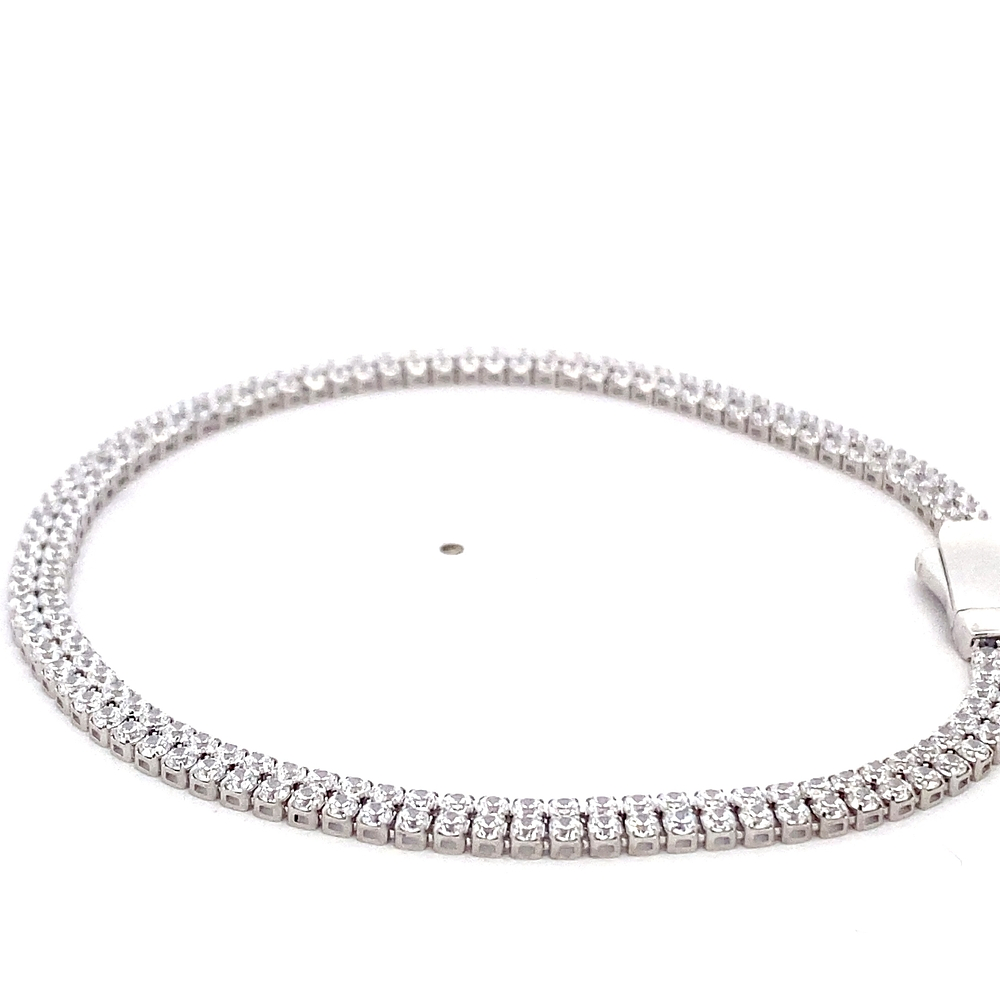 Pulsera de Oro Amarillo 18K Tenis con Broche Cajón de Seguridad