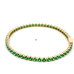 Pulsera de Oro Amarillo 18K Tenis con Broche Cajón de Seguridad