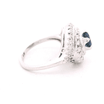 Anillo de Oro Amarillo 14K Rodinado con Diamantes