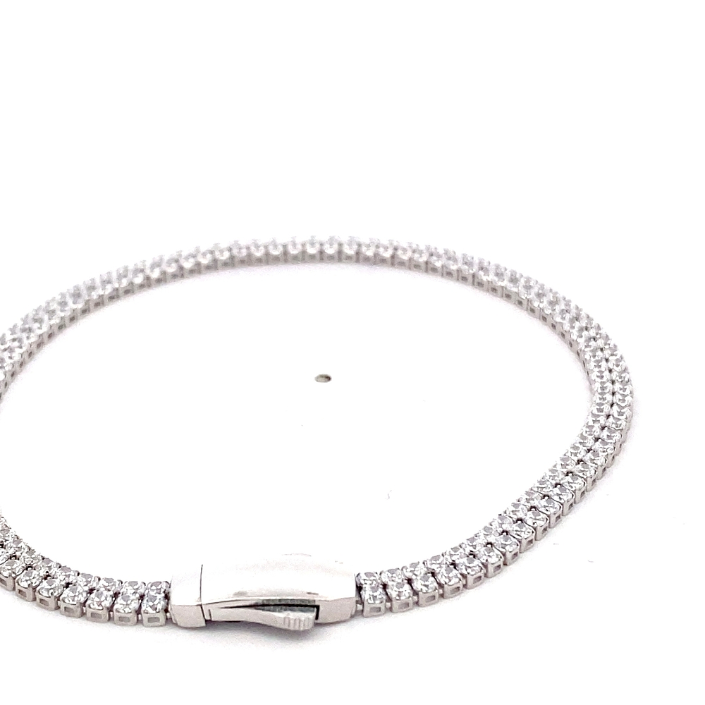 Pulsera de Oro Amarillo 18K Tenis con Broche Cajón de Seguridad