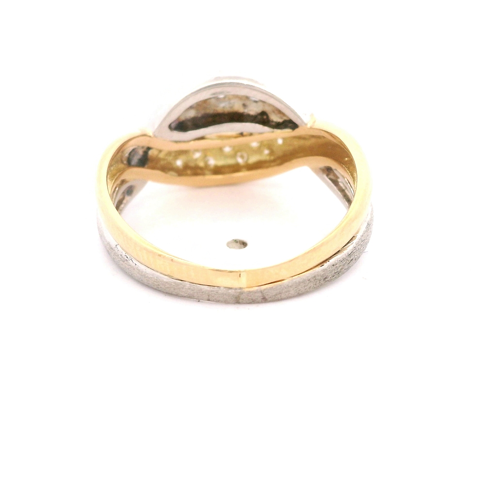 Anillo de Oro Amarillo 18K Calado con Diamantes