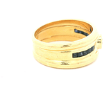 Anillo de Oro Amarillo 18K Tuerca Con Diamantes