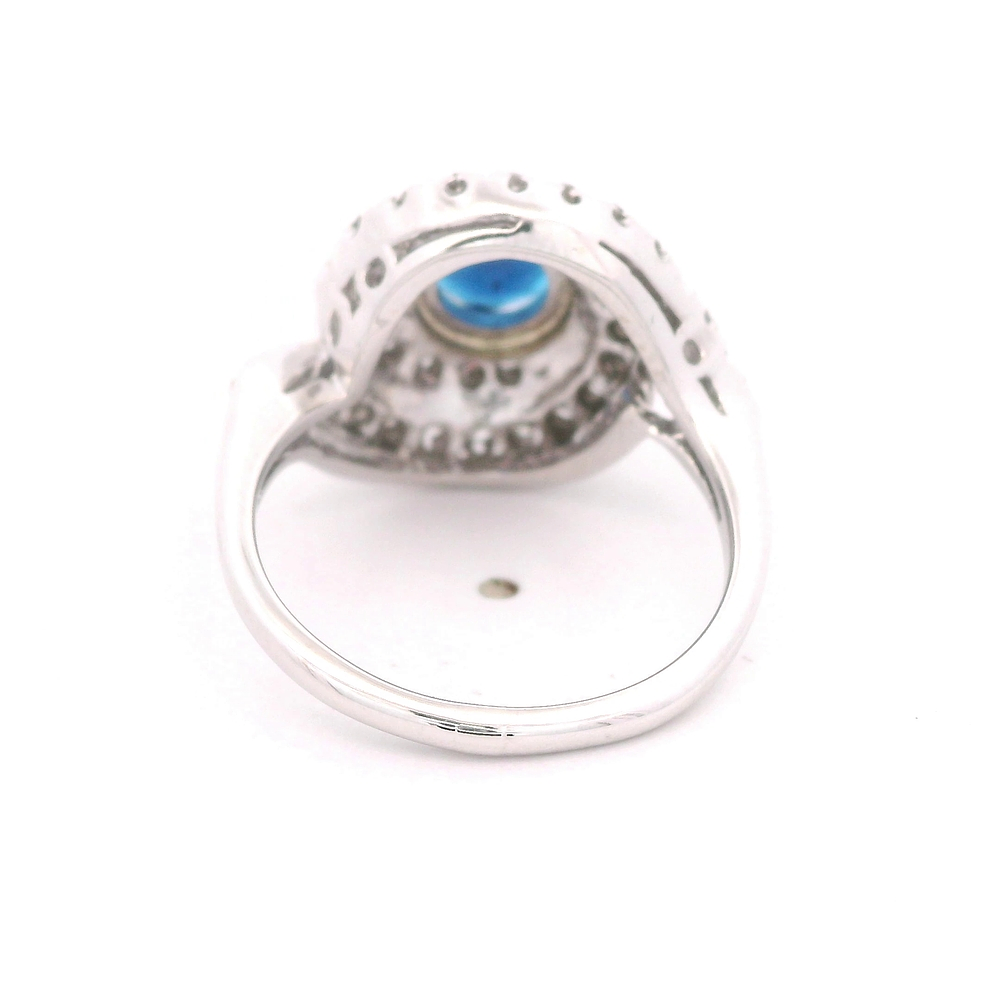 Anillo de Oro Amarillo 14K Rodinado con Diamantes