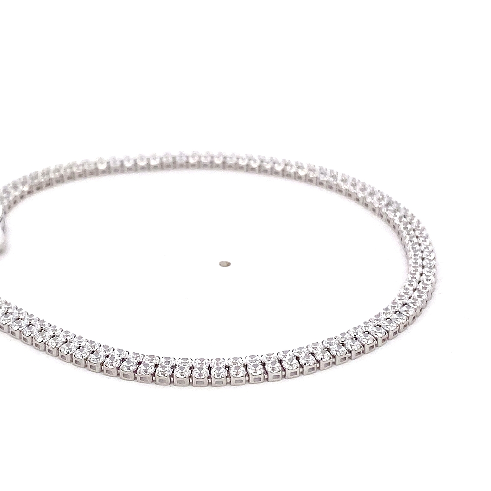 Pulsera de Oro Amarillo 18K Tenis con Broche Cajón de Seguridad