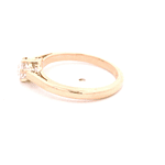 Anillo de Oro Amarillo 14K Solitario con Diamantes