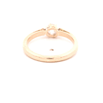 Anillo de Oro Amarillo 14K Solitario con Diamantes