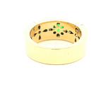 Anillo de Oro Amarillo 18K Bicolor con Diamantes
