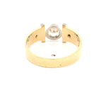 Anillo de Oro Amarillo 18K Bicolor con Diamantes