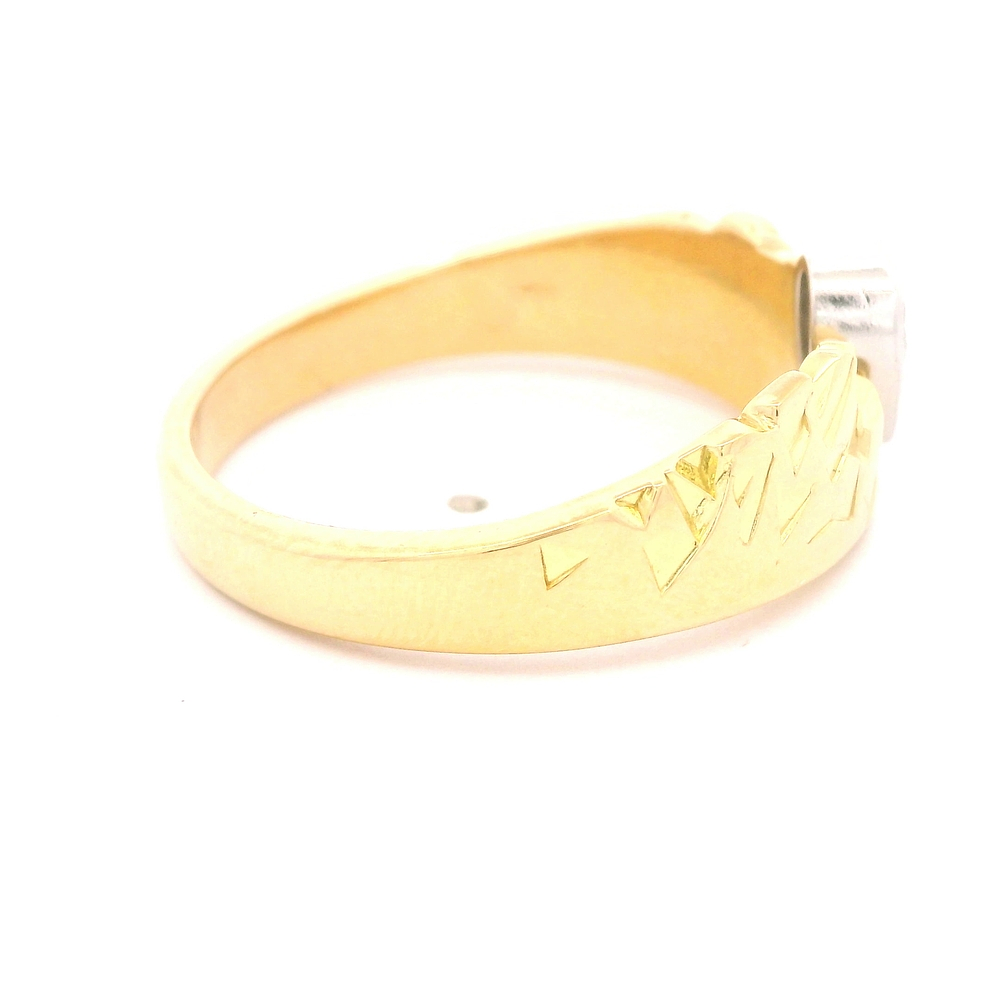 Anillo de Oro Amarillo 18K Gota con Diamantes