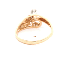 Anillo de Oro Amarillo 14K Solitario con Diamantes