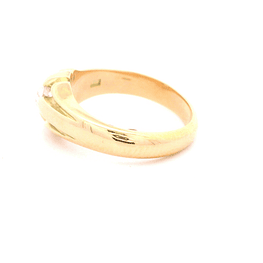 Anillo de Oro Amarillo 18K Solitario con Diamantes
