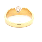 Anillo de Oro Amarillo 18K Gota con Diamantes