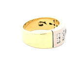 Anillo de Oro Amarillo 18K Bicolor con Diamantes
