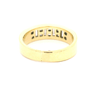 Anillo de Oro Amarillo 18K Cintillo con Diamantes Baguette