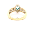 Anillo de Oro Amarillo 18K Gota Bombé con Diamantes