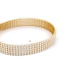 Pulsera de Oro Amarillo 18K Tenis con Broche Cajón de Seguridad