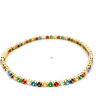 Pulsera de Oro Amarillo 18K Tenis con Broche Cajón de Seguridad