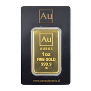 Barra De Oro 24K 1 Onza Troy Aurus Joyería