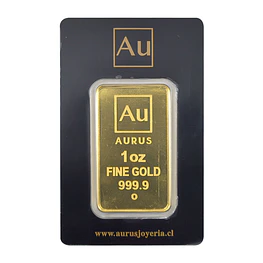 Barra De Oro 24K 1 Onza Troy Aurus Joyería
