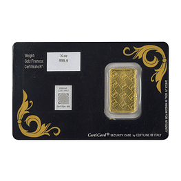 Barra De Oro 24K 1/4 Onza Aurus Joyería Clásico 