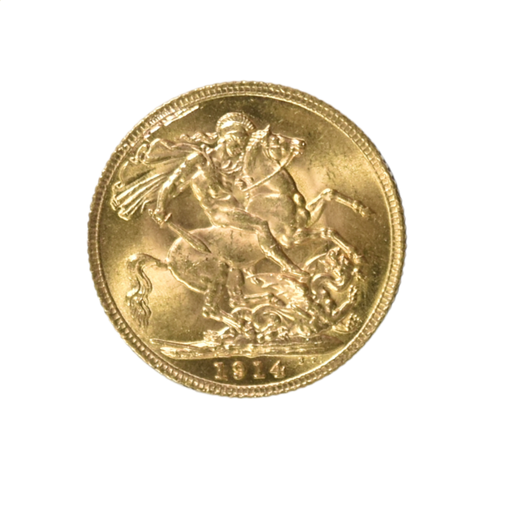 Moneda de Oro Soberano Inglés 1914 – George V (22K)