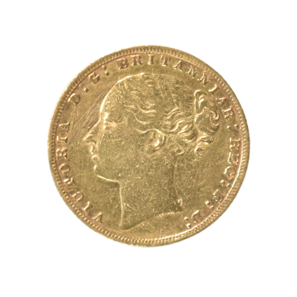 Moneda de Oro Soberano Inglés 1876 – Reina Victoria (22K)
