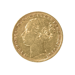 Moneda de Oro Soberano Inglés 1876 – Reina Victoria (22K)