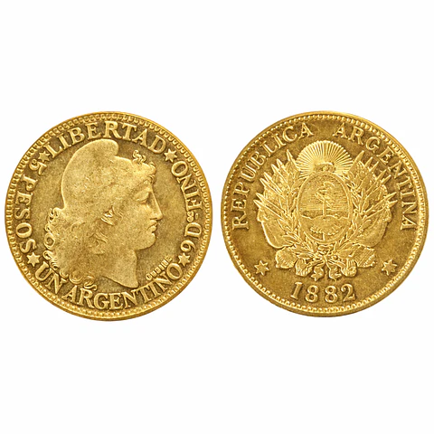 Moneda de Oro 5 Pesos Argentinos – Oro Ley 900 Año al Azar