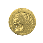 Moneda de Oro 5 Dólares Estados Unidos 1908 (Half Eagle Indian Head)