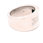 Anillo de Oro Blanco 18K Tuerca Rodinada con 28 Diamantes Naturales