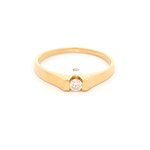 Anillo de Oro Amarillo 18K Solitario con Diamante