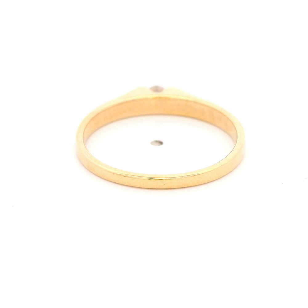 Anillo de Oro Amarillo 18K Solitario con Diamante