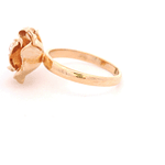 Anillo de Oro Amarillo 18K Flor con Diamante 