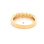 Anillo de Oro Amarillo 18K Cintillo con 5 Diamantes