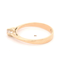Anillo de Oro Amarillo 18K Solitario con Diamante 0,14 ct