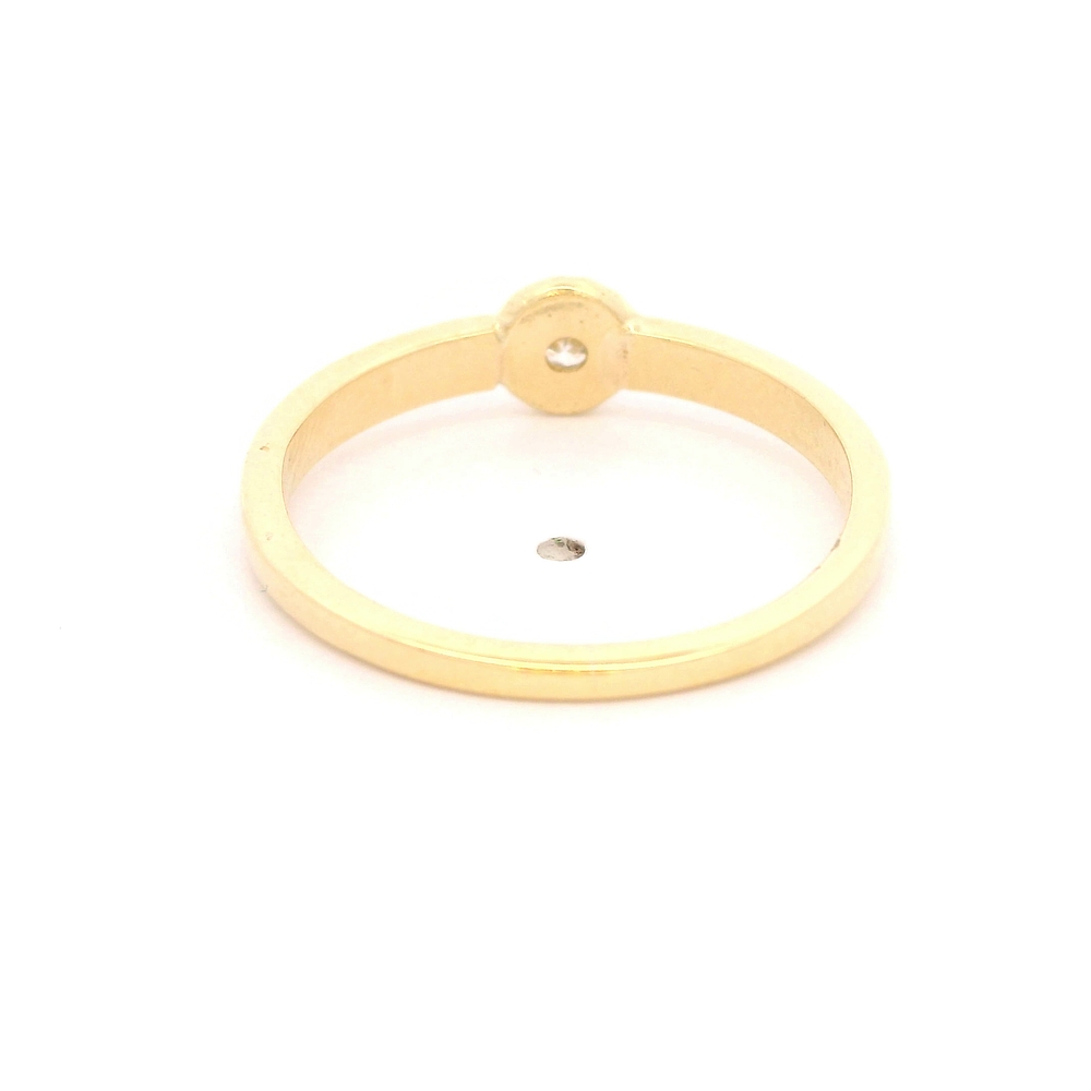 Anillo de Oro Amarillo 18K Solitario con Diamante