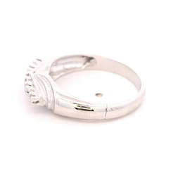 Anillo de Oro Blanco 18K Mini Cintillo con 5 Diamantes