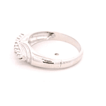 Anillo de Oro Blanco 18K Mini Cintillo con 5 Diamantes