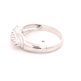 Anillo de Oro Blanco 18K Mini Cintillo con 5 Diamantes