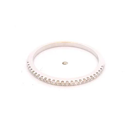 Anillo de Oro Blanco 18K Cintillo con 25 Diamantes