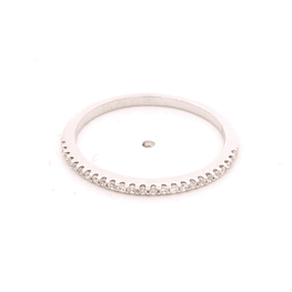 Anillo de Oro Blanco 18K Cintillo con 25 Diamantes