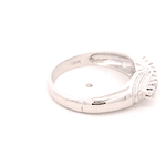 Anillo de Oro Blanco 18K Mini Cintillo con 5 Diamantes