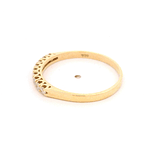 Anillo de Oro Amarillo 18K Cintillo con 9 Diamantes