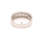 Anillo de Oro Blanco 18K Cintillo con 5 Diamantes