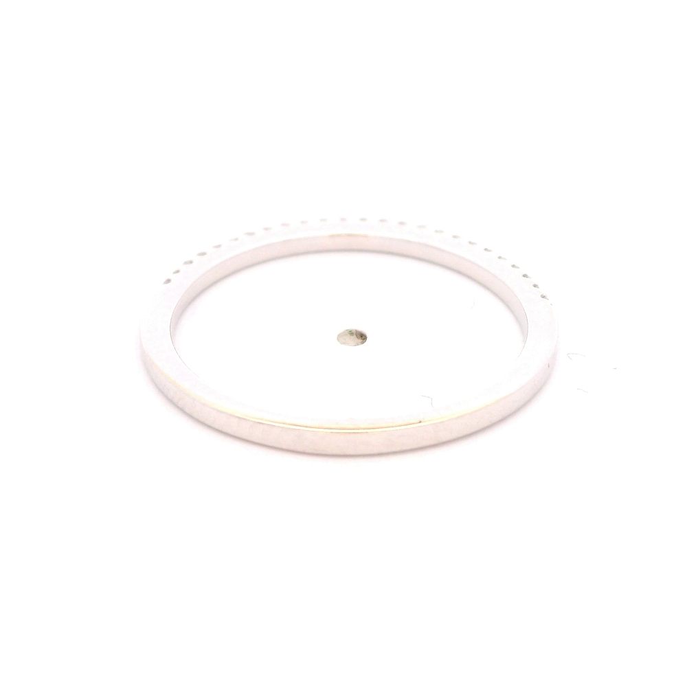 Anillo de Oro Blanco 18K Cintillo con 25 Diamantes