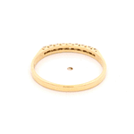 Anillo de Oro Amarillo 18K Cintillo con 9 Diamantes