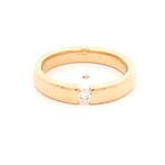 Anillo de Oro Amarillo 14K Solitario con Diamante 0,07 ct