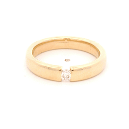 Anillo de Oro Amarillo 14K Solitario con Diamante 0,07 ct