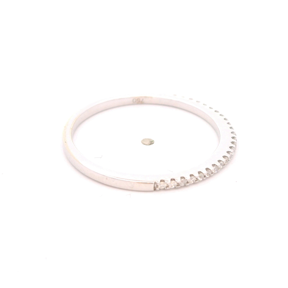 Anillo de Oro Blanco 18K Cintillo con 25 Diamantes